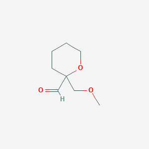 molecular formula C8H14O3 B2551411 2-(甲氧基甲基)氧杂环-2-甲醛 CAS No. 2138083-57-3