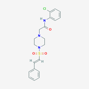 N-(2-chlorophenyl)-2-[4-[(E)-2-phenylethenyl]sulfonylpiperazin-1-yl]acetamide