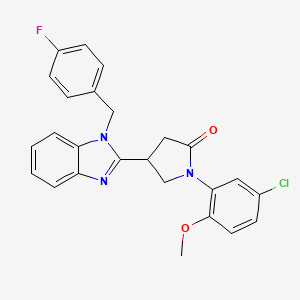 1-(5-chloro-2-methoxyphenyl)-4-[1-(4-fluorobenzyl)-1H-benzimidazol-2-yl]pyrrolidin-2-one
