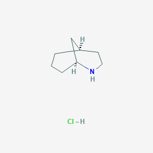 molecular formula C8H16ClN B2551431 (1S,5R)-2-氮杂双环[3.3.1]壬烷；盐酸盐 CAS No. 2174002-50-5