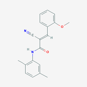 molecular formula C19H18N2O2 B2551434 (2E)-2-cyano-N-(2,5-dimethylphenyl)-3-(2-methoxyphenyl)acrylamide CAS No. 329724-19-8