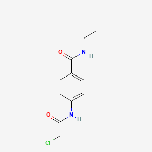 molecular formula C12H15ClN2O2 B2551441 4-[(氯乙酰)氨基]-N-丙基苯甲酰胺 CAS No. 908528-77-8