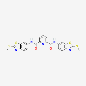 molecular formula C23H17N5O2S4 B2551446 N2,N6-双(2-(甲硫基)苯并[d]噻唑-6-基)吡啶-2,6-二甲酰胺 CAS No. 392325-14-3