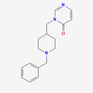 B2551448 3-[(1-Benzylpiperidin-4-yl)methyl]-3,4-dihydropyrimidin-4-one CAS No. 2176124-75-5