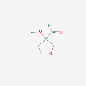 molecular formula C6H10O3 B2551451 3-甲氧基氧杂环-3-甲醛 CAS No. 1784292-25-6
