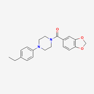 B2551455 1,3-Benzodioxol-5-yl[4-(4-ethylphenyl)piperazin-1-yl]methanone CAS No. 873587-93-0
