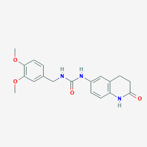 molecular formula C19H21N3O4 B2551457 1-(3,4-二甲氧基苄基)-3-(2-氧代-1,2,3,4-四氢喹啉-6-基)脲 CAS No. 1170365-61-3