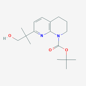 molecular formula C17H26N2O3 B2551458 叔丁基 7-(1-羟基-2-甲基丙烷-2-基)-3,4-二氢-1,8-萘啶-1(2H)-羧酸盐 CAS No. 959992-16-6