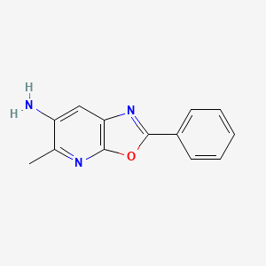 molecular formula C13H11N3O B2551466 5-甲基-2-苯基噁唑并[5,4-b]吡啶-6-胺 CAS No. 2034156-85-7