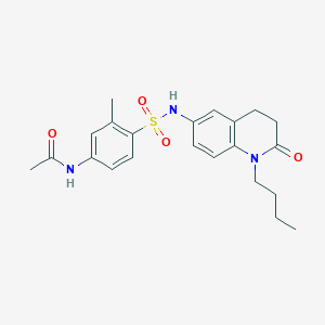 molecular formula C22H27N3O4S B2551475 N-(4-(N-(1-butyl-2-oxo-1,2,3,4-tetrahydroquinolin-6-yl)sulfamoyl)-3-methylphenyl)acetamide CAS No. 941906-53-2