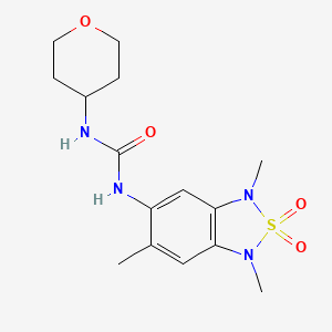 1-(tetrahydro-2H-pyran-4-yl)-3-(1,3,6-trimethyl-2,2-dioxido-1,3-dihydrobenzo[c][1,2,5]thiadiazol-5-yl)urea