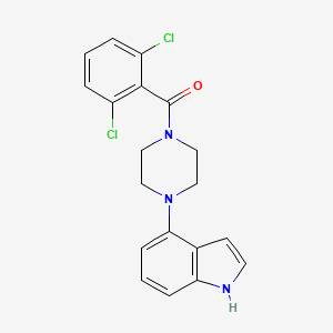molecular formula C19H17Cl2N3O B2551485 (2,6-dichlorophenyl)[4-(1H-indol-4-yl)piperazino]methanone CAS No. 256458-58-9