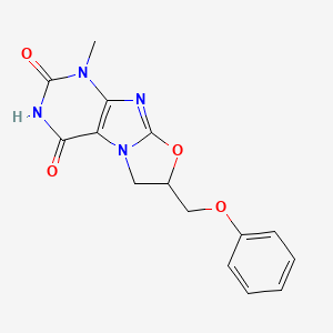 4-Methyl-7-(phenoxymethyl)-7,8-dihydropurino[8,7-b][1,3]oxazole-1,3-dione