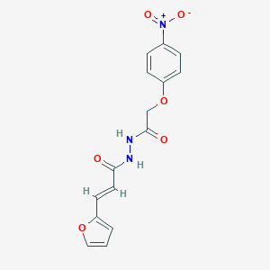 molecular formula C15H13N3O6 B255149 N'-[3-(2-furyl)acryloyl]-2-{4-nitrophenoxy}acetohydrazide 