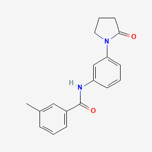 molecular formula C18H18N2O2 B2551493 3-methyl-N-[3-(2-oxopyrrolidin-1-yl)phenyl]benzamide CAS No. 941389-23-7
