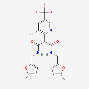 2-[3-chloro-5-(trifluoromethyl)pyridin-2-yl]-N,N'-bis[(5-methylfuran-2-yl)methyl]propanediamide