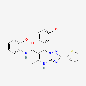 N-(2-methoxyphenyl)-7-(3-methoxyphenyl)-5-methyl-2-(thiophen-2-yl)-4,7-dihydro-[1,2,4]triazolo[1,5-a]pyrimidine-6-carboxamide