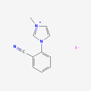 molecular formula C11H10IN3 B2551507 1-(2-cyanophenyl)-3-methyl-1H-imidazol-3-ium iodide CAS No. 321385-64-2
