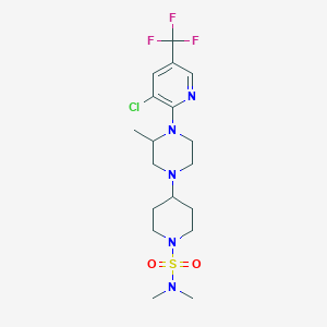 4-{4-[3-chloro-5-(trifluoromethyl)pyridin-2-yl]-3-methylpiperazin-1-yl}-N,N-dimethylpiperidine-1-sulfonamide