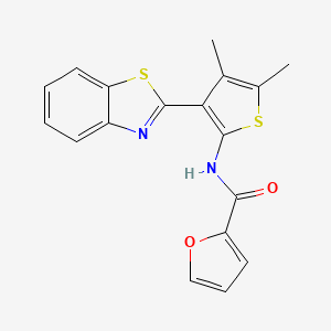 molecular formula C18H14N2O2S2 B2551510 N-(3-(benzo[d]thiazol-2-yl)-4,5-dimethylthiophen-2-yl)furan-2-carboxamide CAS No. 886959-28-0