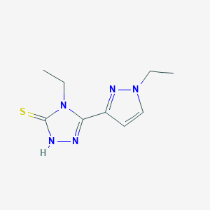 4-ethyl-5-(1-ethyl-1H-pyrazol-3-yl)-4H-1,2,4-triazole-3-thiol