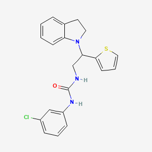 molecular formula C21H20ClN3OS B2551513 1-(3-氯苯基)-3-(2-(吲哚-1-基)-2-(噻吩-2-基)乙基)脲 CAS No. 898417-11-3