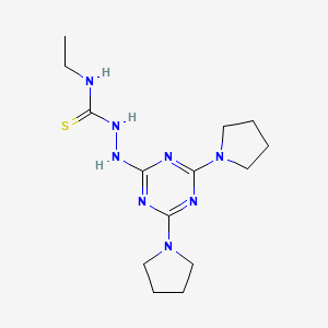 1-[(4,6-Dipyrrolidin-1-yl-1,3,5-triazin-2-yl)amino]-3-ethylthiourea