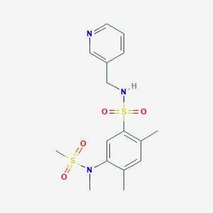 2,4-dimethyl-5-(N-methylmethylsulfonamido)-N-(pyridin-3-ylmethyl)benzenesulfonamide