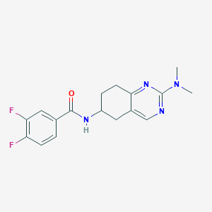 molecular formula C17H18F2N4O B2551547 N-[2-(二甲氨基)-5,6,7,8-四氢喹唑啉-6-基]-3,4-二氟苯甲酰胺 CAS No. 2097890-53-2