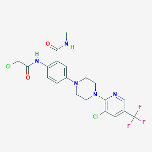 5-{4-[3-chloro-5-(trifluoromethyl)pyridin-2-yl]piperazin-1-yl}-2-(2-chloroacetamido)-N-methylbenzamide