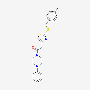 2-(2-((4-Methylbenzyl)thio)thiazol-4-yl)-1-(4-phenylpiperazin-1-yl)ethanone