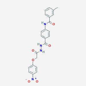 molecular formula C23H20N4O6 B255156 3-methyl-N-[4-({2-[(4-nitrophenoxy)acetyl]hydrazinyl}carbonyl)phenyl]benzamide 