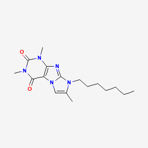 8-heptyl-1,3,7-trimethyl-1H-imidazo[2,1-f]purine-2,4(3H,8H)-dione
