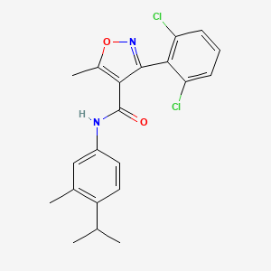 3-(2,6-dichlorophenyl)-5-methyl-N-(3-methyl-4-propan-2-ylphenyl)-1,2-oxazole-4-carboxamide