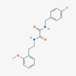 molecular formula C18H19FN2O3 B2551571 N1-(4-fluorobenzyl)-N2-(2-methoxyphenethyl)oxalamide CAS No. 920393-14-2