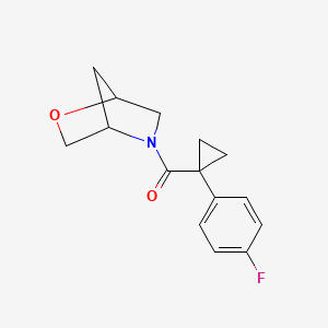 5-[1-(4-Fluorophenyl)cyclopropanecarbonyl]-2-oxa-5-azabicyclo[2.2.1]heptane