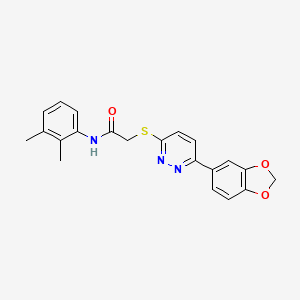 2-[6-(1,3-benzodioxol-5-yl)pyridazin-3-yl]sulfanyl-N-(2,3-dimethylphenyl)acetamide