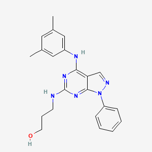 3-({4-[(3,5-dimethylphenyl)amino]-1-phenyl-1H-pyrazolo[3,4-d]pyrimidin-6-yl}amino)propan-1-ol