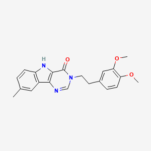 molecular formula C21H21N3O3 B2551579 3-(3,4-二甲氧基苯乙基)-8-甲基-3H-嘧啶并[5,4-b]吲哚-4(5H)-酮 CAS No. 400821-49-0