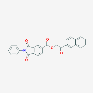 molecular formula C27H17NO5 B255158 2-(2-Naphthyl)-2-oxoethyl 1,3-dioxo-2-phenyl-5-isoindolinecarboxylate 