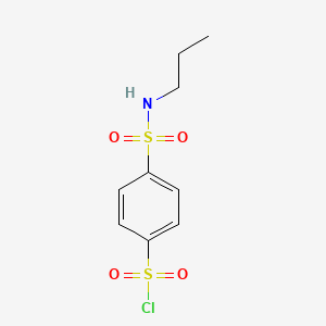 molecular formula C9H12ClNO4S2 B2551581 4-(Propylsulfamoyl)benzene-1-sulfonyl chloride CAS No. 1016532-76-5