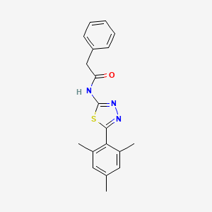 2-phenyl-N-[5-(2,4,6-trimethylphenyl)-1,3,4-thiadiazol-2-yl]acetamide