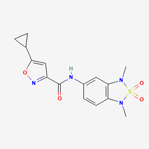 5-cyclopropyl-N-(1,3-dimethyl-2,2-dioxido-1,3-dihydrobenzo[c][1,2,5]thiadiazol-5-yl)isoxazole-3-carboxamide