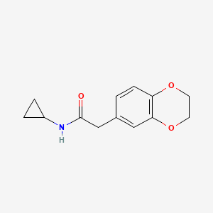 N-cyclopropyl-2-(2,3-dihydro-1,4-benzodioxin-6-yl)acetamide