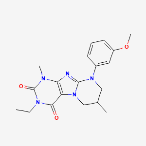 3-ethyl-9-(3-methoxyphenyl)-1,7-dimethyl-7,8-dihydro-6H-purino[7,8-a]pyrimidine-2,4-dione