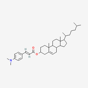 (E)-10,13-dimethyl-17-(6-methylheptan-2-yl)-2,3,4,7,8,9,10,11,12,13,14,15,16,17-tetradecahydro-1H-cyclopenta[a]phenanthren-3-yl 3-(4-(dimethylamino)phenyl)acrylate
