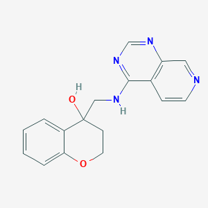 molecular formula C17H16N4O2 B2551617 4-[(Pyrido[3,4-d]pyrimidin-4-ylamino)methyl]-2,3-dihydrochromen-4-ol CAS No. 2379995-05-6