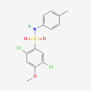 2,5-dichloro-4-methoxy-N-(4-methylphenyl)benzene-1-sulfonamide