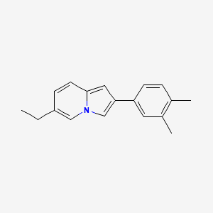 molecular formula C18H19N B2551620 2-(3,4-Dimethylphenyl)-6-ethylindolizine CAS No. 881041-82-3