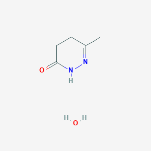 molecular formula C5H10N2O2 B2551622 4,5-Dihydro-6-methyl-3(2H)-pyridazinone hydrate CAS No. 184089-91-6; 205744-83-8; 5157-08-4